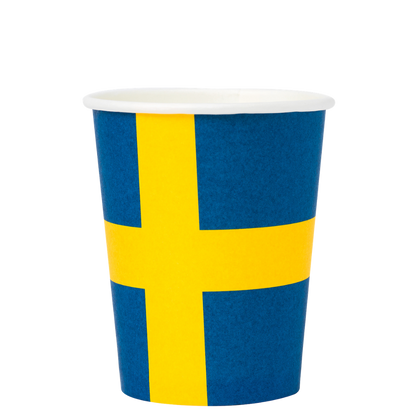 Einweggeschirr mit Flaggenmotiv