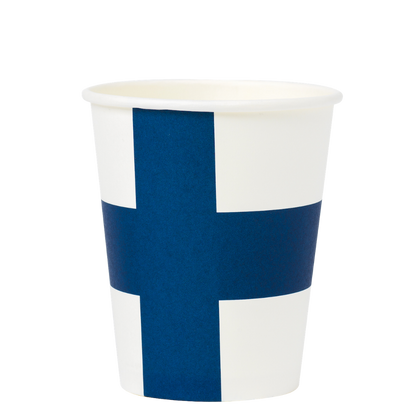 Einweggeschirr mit Flaggenmotiv