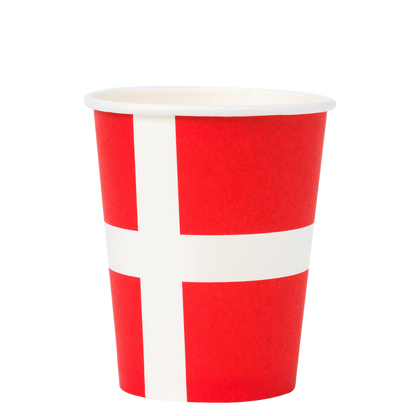 Einweggeschirr mit Flaggenmotiv