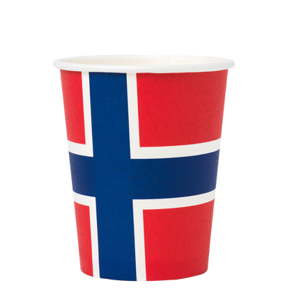 Einweggeschirr mit Flaggenmotiv