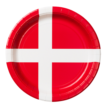 Einweggeschirr mit Flaggenmotiv