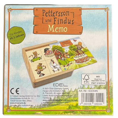 Pettersson und Findus - Memo in Holzkästchen