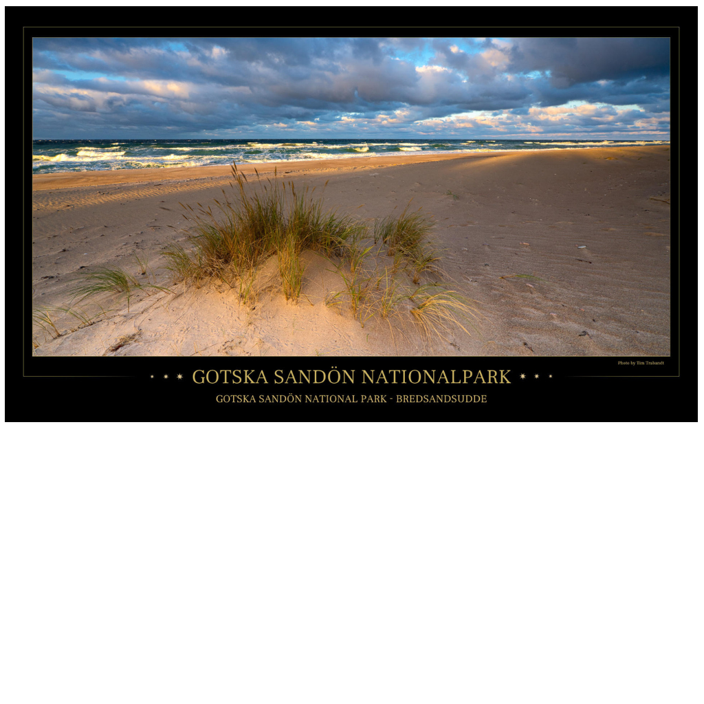 Gotska-Sandön evening light - Poster 97 x 57 cm