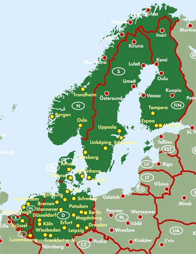 Skandinavien - Scandinavia - Autoatlas 1:200.000 - 1:400.000 - Freytag & Berndt