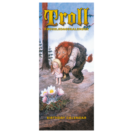 Troll - Immerwährender Geburtstagskalender - 15 x 35 cm - Aune Forlag