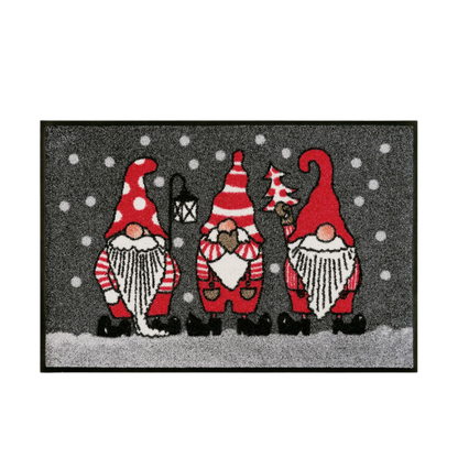 Winter-Tomte Fußmatte - Rot - 50 x 75 cm