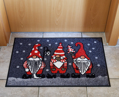 Winter-Tomte Fußmatte - Rot - 50 x 75 cm