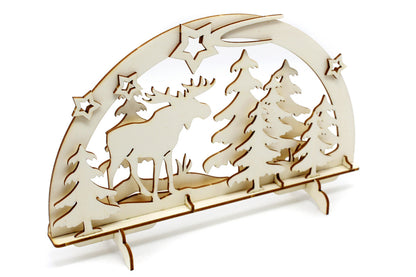 Elch im Wald - Holz-Modellbausatz