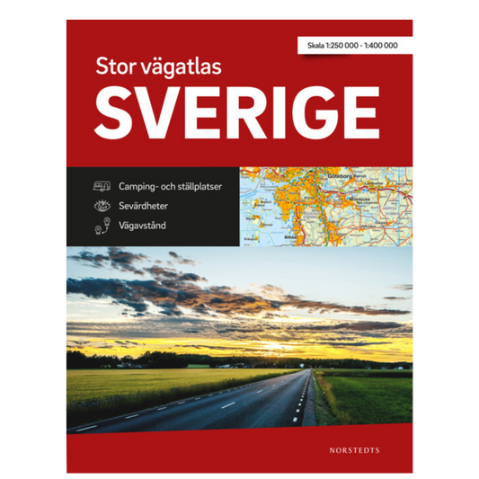 Stor Vägatlas Sverige - Schweden Straßenatlas / Autoatlas