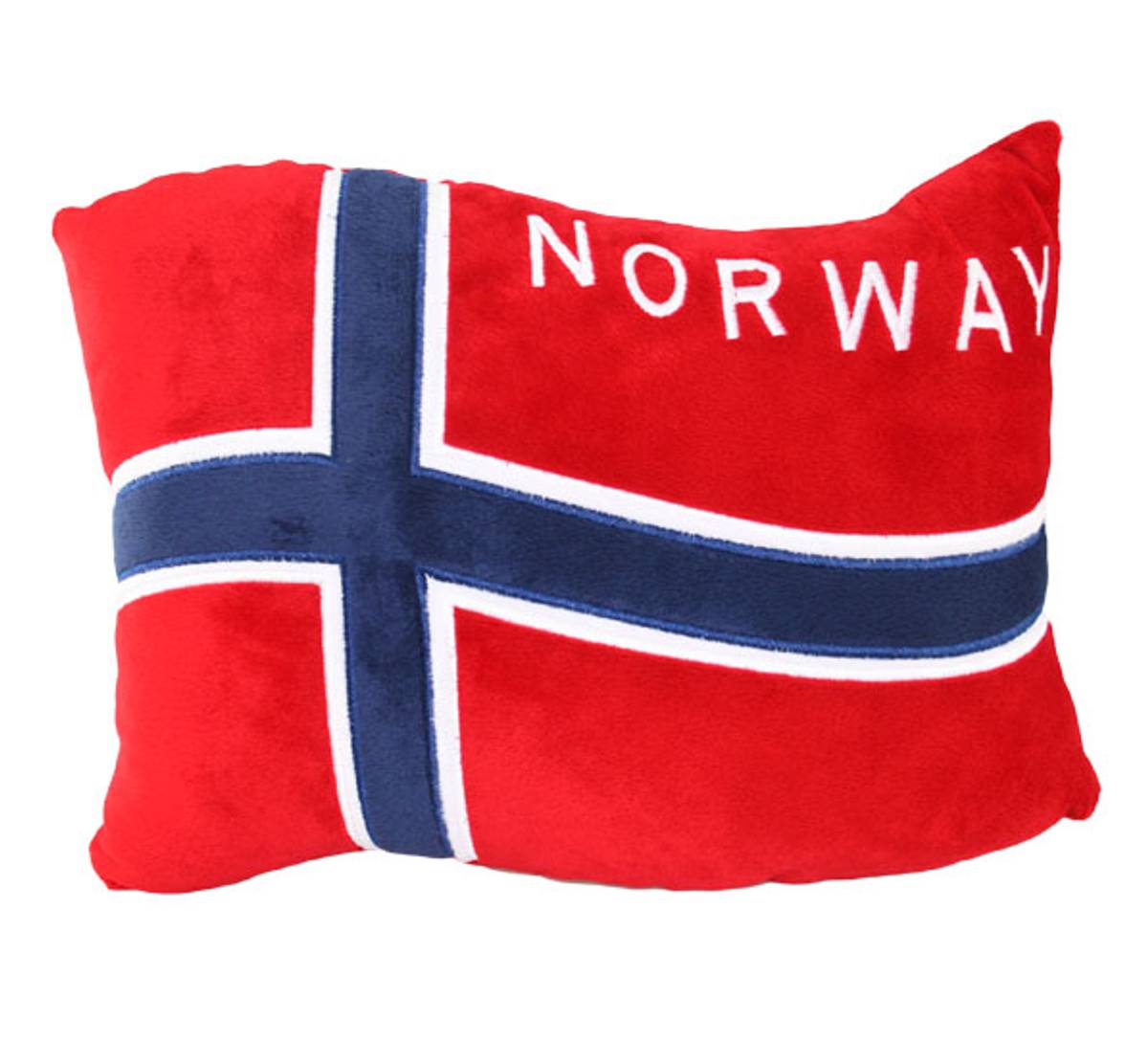 Kissen mit wehender Norwegen-Fahne