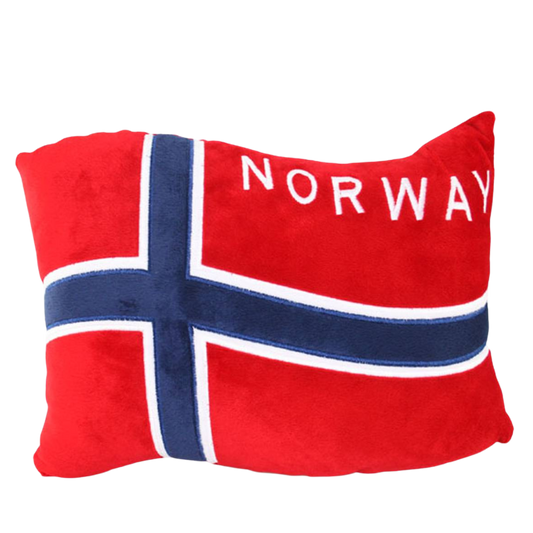 Kissen mit wehender Norwegen-Fahne
